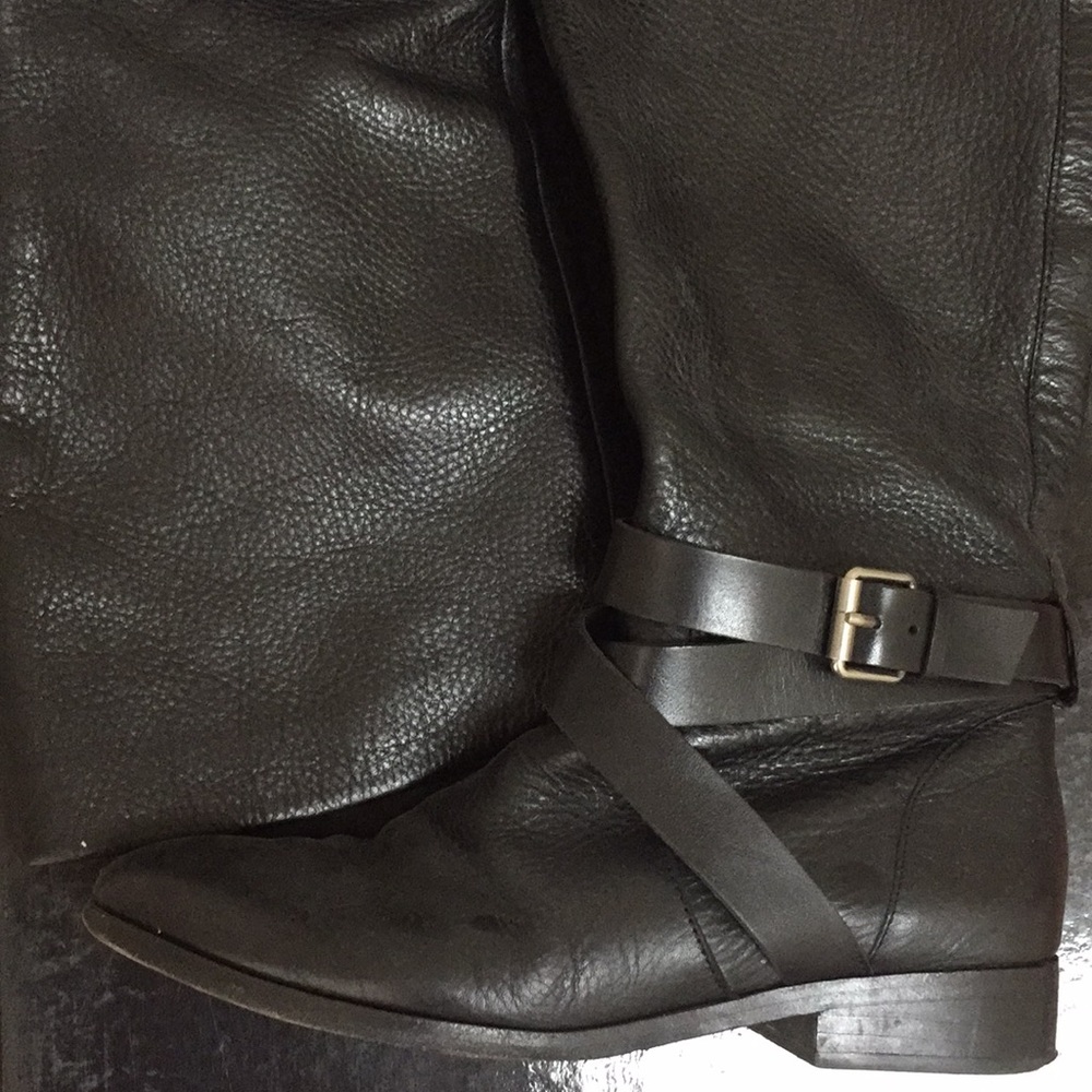 Dolce vita black leather riding boots
